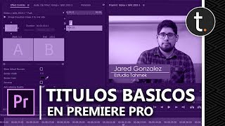 Cómo Hacer TÍTULOS TEXTOS y GRÁFICOS en Premiere Pro  Tutorial en Español [upl. by Belayneh]