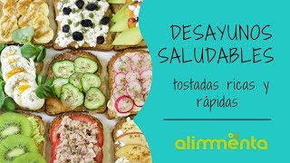 Desayunos saludables ricos y rápidos  9 TOSTADAS EN 1 MINUTO [upl. by Shelly]