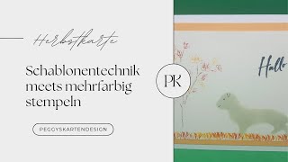 Herbsttag  Wischtechnik  Schablonen  PeggysKartendesign  StampinUp Tutorial Herbstkarte [upl. by Dall]