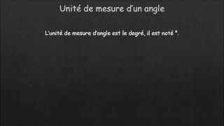 Unité de mesure d’un angle [upl. by Lady]