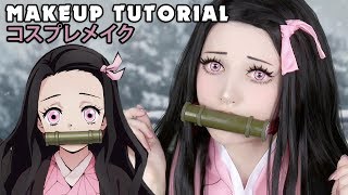 ☆ Nezuko Cosplay Makeup Tutorial Demon Slayer 鬼滅の刃 コスプレメイク ☆ [upl. by Maye919]