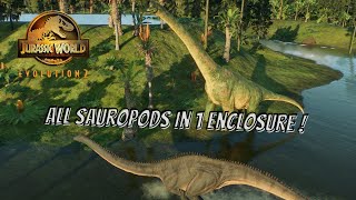 Shoving All The Sauropods in One Enclosure  Jurassic World Evolution 2 [upl. by Aseram]