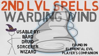 2nd Level Spell 76 Warding Wind DnD 5E Spell [upl. by Tilden]