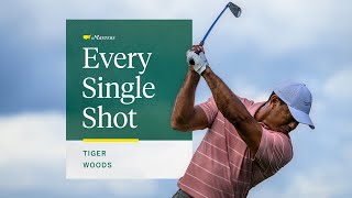 Tiger Woods First Round  Every Single Shot  The Masters [upl. by Nylzzaj]