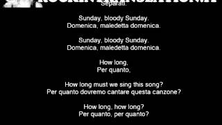 Sunday Bloody Sunday  U2 con testo e traduzione [upl. by Kcirtapnhoj]