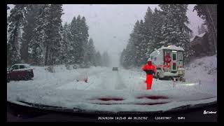 2023 Mitsubishi Outlander PHEV SAWC VS SNOW STORM Lake Tahoe February 4 2024 Crossclimate 2 Tires [upl. by Rento]