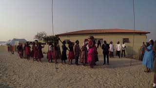 Getting ready for bringing gifts at an Ovambo wedding Namibia September 2017 [upl. by Clabo418]