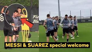 Luis Suarez and Messi showing skills at Inter Miami first training [upl. by Kumar276]