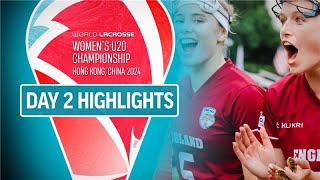 Day 2 Highlights  2024 World Lacrosse Womens U20 Championship [upl. by Izaak]