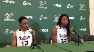 USFs Andrell Smith and Akila McDonald talk after Syracuse [upl. by Anitak22]