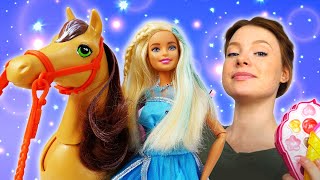 Spielspaß mit Barbie Irenes Schönheitssalon Puppen Video auf Deutsch [upl. by Tamra]