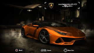 nfs most wanted  Lamborghini Huracan EVO Spyder Mod Gameplay 1080p HD [upl. by Aneehsal]