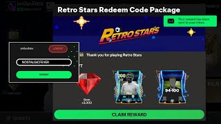 NEW RETRO STARS 🕹️ REDEEM CODE IS HERE 🤩🤫 100 OVR PELE 👑 ICON FOR 🆓😱 REDEEM BEFORE ITS TOO LATE 👀 [upl. by Enyehc]