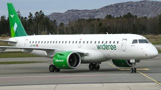 Embraer E190E2  Widerøe  LNWEC  WF1891 BRUBGO [upl. by Yuria516]