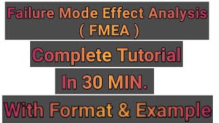 PFMEA Process failure mode effect analysis FMEA [upl. by Robertson]