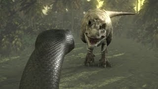 Titanoboa Monster Snake  Titanoboa Vs TRex [upl. by Llekim271]