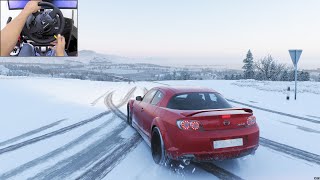 Mazda RX8 R3 Snow Drifting  Forza Horizon 4  Thrustmaster TX gameplay [upl. by Helsie]