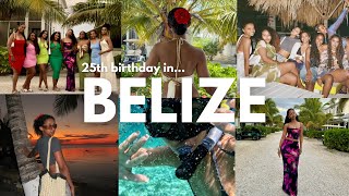 BELIZE BIRTHDAY TRIP VLOG 🇧🇿  Girls trip swimming with sharks amp 25th birthday celebration [upl. by Ecirtaed]