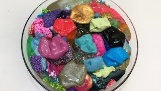 MIXING ALL MY SLIMES SLIMESMOOTHIE SATISFYING SLIME  9 [upl. by Lierbag]