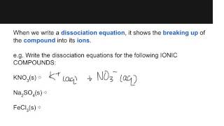 41 Dissociation Equations [upl. by Assele]