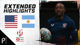 USA v Argentina  2024 HSBC WORLD RUGBY SEVENS HIGHLIGHTS  22524  NBC Sports [upl. by Der]