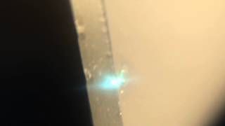 Drilling micro hole in glass using picosecond DPSS UV laser [upl. by Behrens]