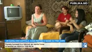 Un garaj din capitală casă pentru o mama cu trei copii [upl. by Vacuva]