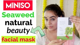 MINISO Seaweed Natural Beauty Facial Mask [upl. by Ivatts]