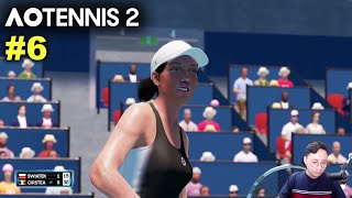 Swiatek vs Cirstea  AO TENNIS 2 Simulation Gameplay 6 wCommentary [upl. by Enutrof]