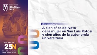 A cien años del voto de la mujer en San Luis Potosí y cien años de la autonomía universitaria [upl. by Othelia]