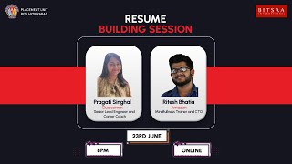 Building an effective resume  23 June 2024 [upl. by Einttirb658]