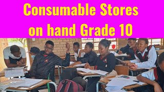 Consumable stores on hand Grade 1012 [upl. by Anett628]