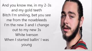 White Iverson  Post Malone  Lyric Video [upl. by Xavier]