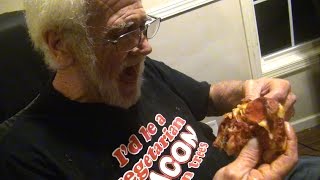 Angry Grandpa  The Little Caesars Bacon Wrapped Pizza [upl. by Hakilam]