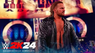 WWE 2K24 Hangman Adam Page Entrance w Theme amp Graphics Pack  New WWE 2K24 Mod [upl. by Aisad]