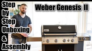 How to Assemble a Weber Genesis II Grill Step by Step of E435 Model [upl. by Ahtibbat]