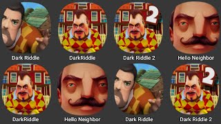 Dark Riddle vs Hello Neighbor vs Dark Riddle Classic vs Dark Riddle 2 vs Hello Neighbor 2 [upl. by Ahsetan]