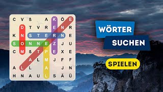 Wortsuche mit Levels Wörter suchen deutsch Lustige spiele Wörter rätsel [upl. by Dorca]