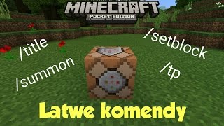 5 Łatwych komend do Command Blocka w Minecraft PE [upl. by Rheba]