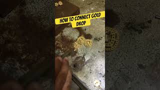 How to connect gold drop with earrings bjhgold gold trending youtubeshorts shorts viralshorts [upl. by Kassi]