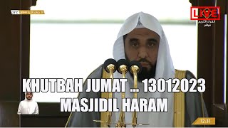 🔴LIVE MEKKAH  MASJIDIL HARAM  KHUTBAH JUMAT  MECCA TO DAY  13012023  FHD  ALMUBAROK 1001 [upl. by Azal]