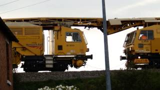 IN ACTION Network Rail HOBC HIGH OUTPUT BALLAST CLEANING TRAIN [upl. by Evets]