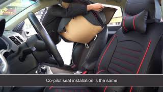 FREESOO Car Seat Cover Full Set Installation Video [upl. by Jemine130]