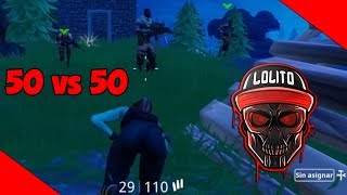 💀 ¡AYUDAAAAAAAA 50 vs 50 💀  FORTNITE [upl. by Eanad]