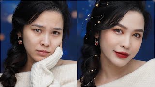 Frozen Makeup Look  Christmas Makeup  Quach Anh [upl. by Frances955]