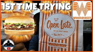 My 1st Time trying WHATABURGER®  Whataburger Review [upl. by Landis]