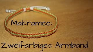 Makramee Zweifarbiges Armband  DIY [upl. by Anaeirb]