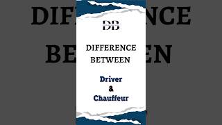 Difference Between Driver and Chauffeur  You Drive They Drive  But How Are They Different [upl. by Yerggoeg]