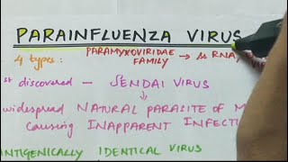 Parainfluenza virus  Microbiology  Handwritten notes [upl. by Laehcimaj874]