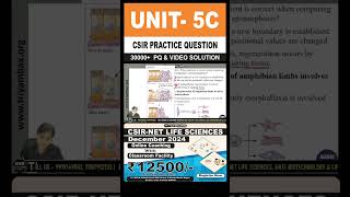 CSIR Practice Question  Unit 6 Plant  Topic C Morphogenesis and organogenesis in animals [upl. by Phyllida]